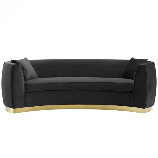 Resolute Curved Performance Velvet Sofa