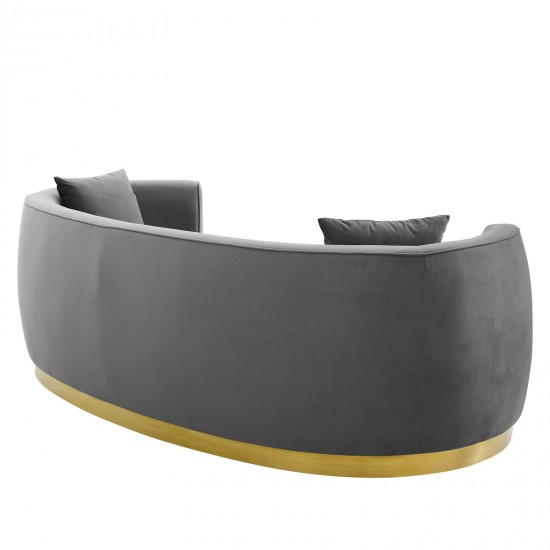 Resolute Curved Performance Velvet Sofa