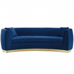 Resolute Curved Performance Velvet Sofa