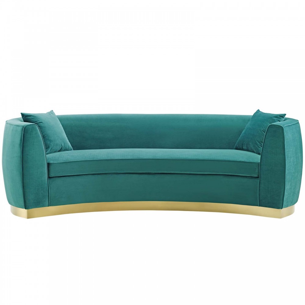 Resolute Curved Performance Velvet Sofa