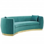 Resolute Curved Performance Velvet Sofa