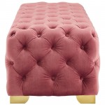 Sensible Button Tufted Performance Velvet Bench