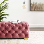 Sensible Button Tufted Performance Velvet Bench