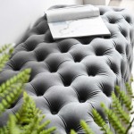 Sensible Button Tufted Performance Velvet Bench