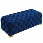 Sensible Button Tufted Performance Velvet Bench