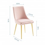 Viscount Modern Accent Performance Velvet Dining Chair