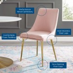 Viscount Modern Accent Performance Velvet Dining Chair