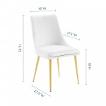 Viscount Modern Accent Performance Velvet Dining Chair