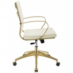 Jive Gold Stainless Steel Midback Office Chair