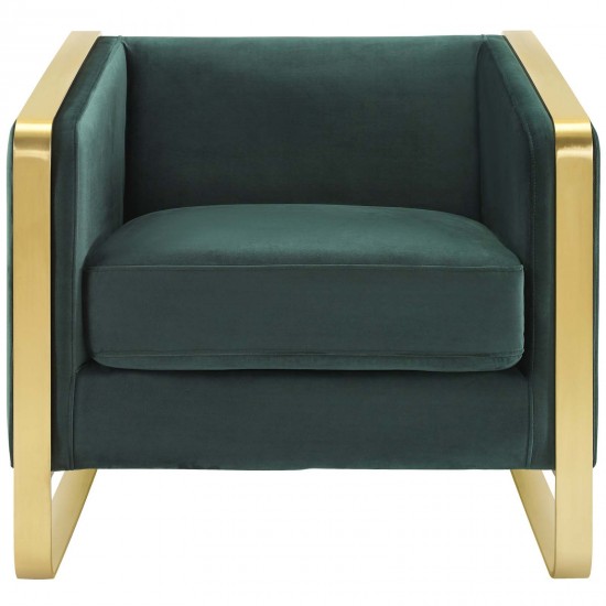 Visualize Accent Club Lounge Performance Velvet Armchair
