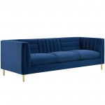 Ingenuity Channel Tufted Performance Velvet Sofa