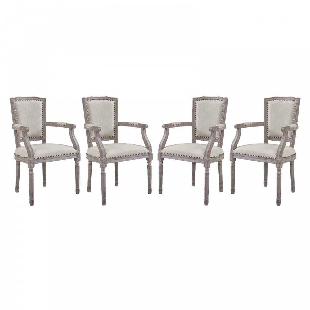 Penchant Dining Armchair Upholstered Fabric Set of 4 Penchant Dining Armchair Upholstered Fabric Set of 4