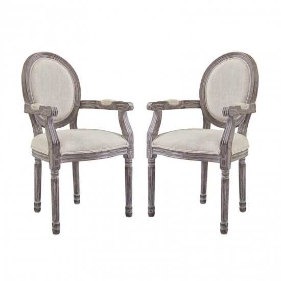 Emanate Dining Armchair Upholstered Fabric Set of 2