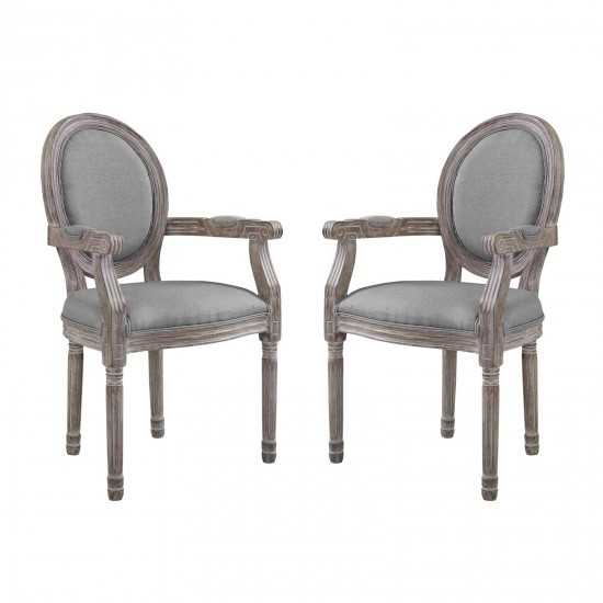 Emanate Dining Armchair Upholstered Fabric Set of 2