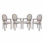 Arise Dining Armchair Upholstered Fabric Set of 4