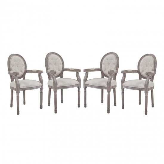 Arise Dining Armchair Upholstered Fabric Set of 4