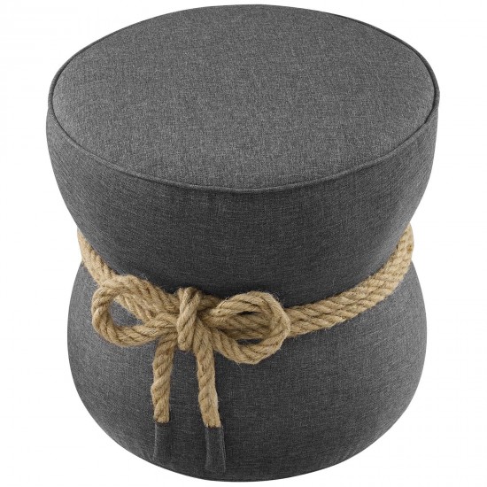 Beat Nautical Rope Upholstered Fabric Ottoman