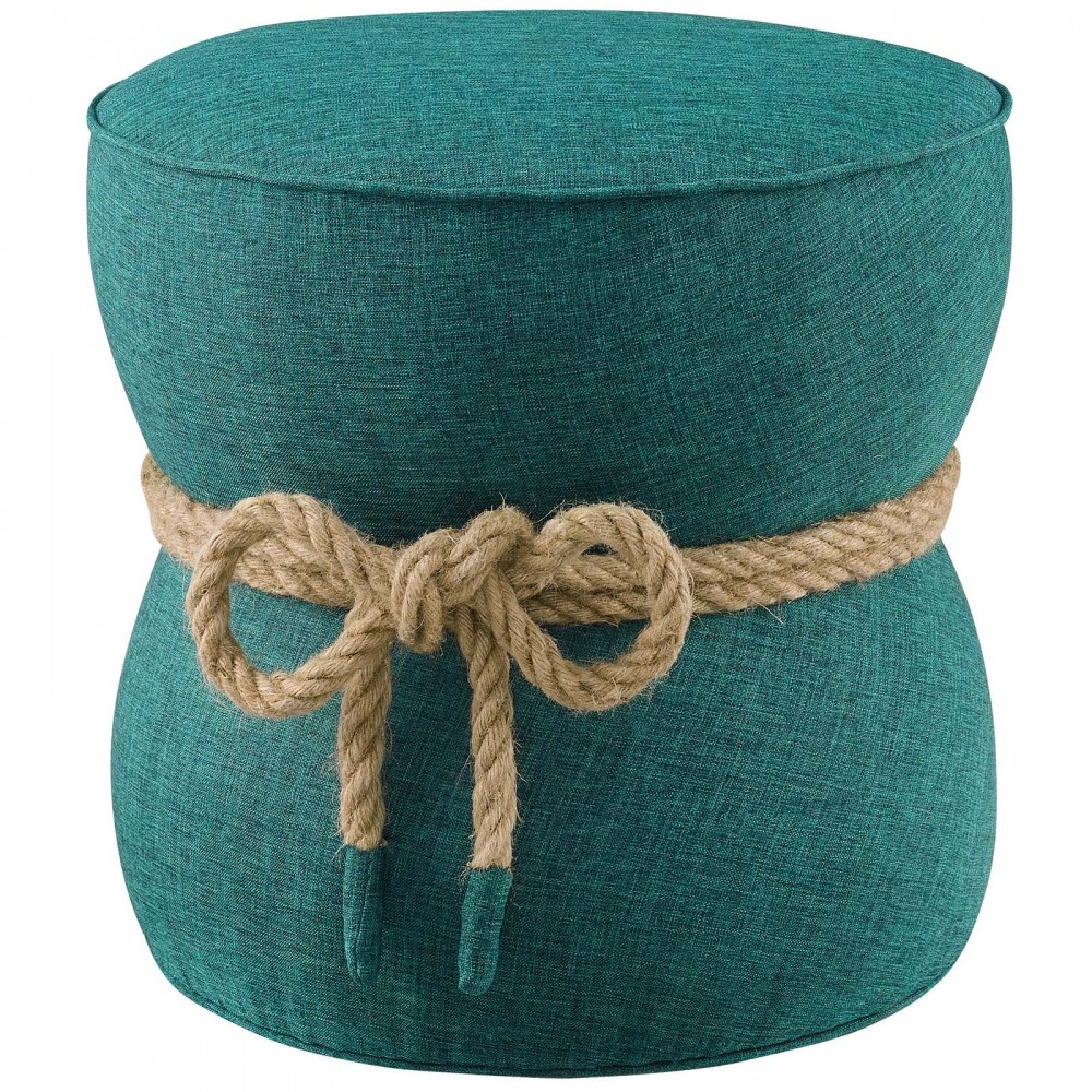 Beat Nautical Rope Upholstered Fabric Ottoman