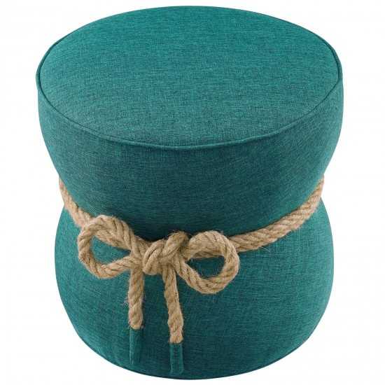 Beat Nautical Rope Upholstered Fabric Ottoman