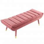 Guess Channel Tufted Performance Velvet Accent Bench