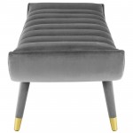 Guess Channel Tufted Performance Velvet Accent Bench