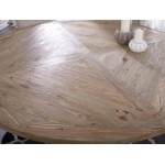 Column 71" Round Pine Wood Dining Table