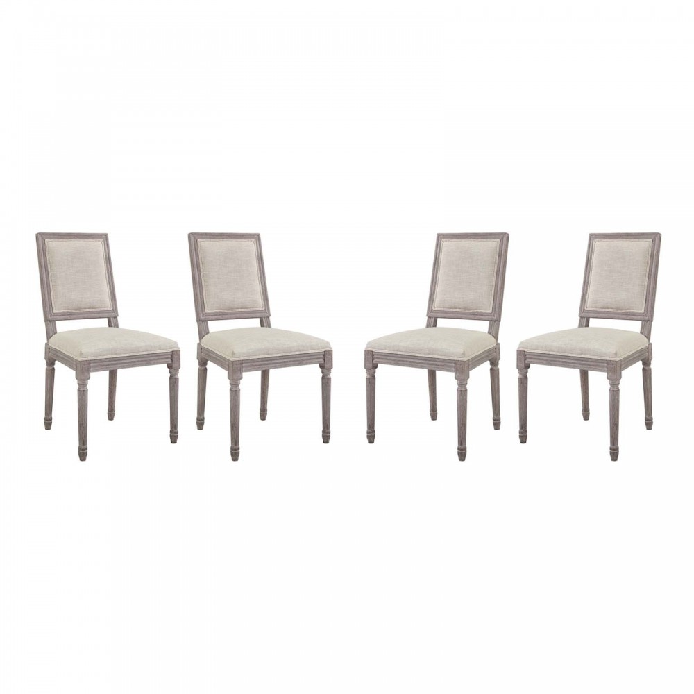 Court Dining Side Chair Upholstered Fabric Set of 4