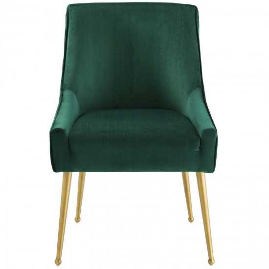 Discern Pleated Back Upholstered Performance Velvet Dining Chair