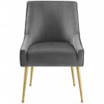 Discern Pleated Back Upholstered Performance Velvet Dining Chair