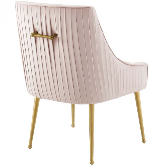 Discern Pleated Back Upholstered Performance Velvet Dining Chair