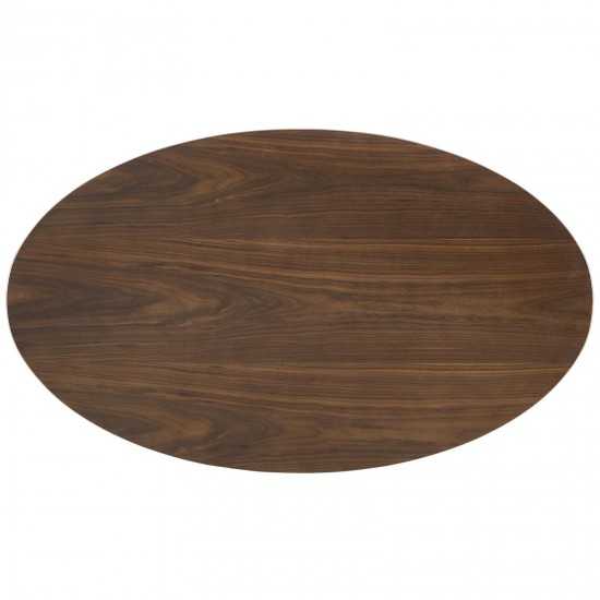 Lippa 48" Oval-Shaped Walnut Coffee Table