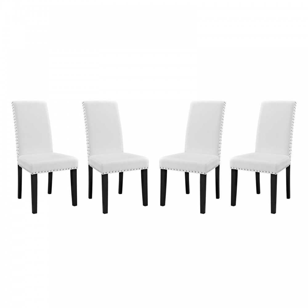 Parcel Dining Side Chair Vinyl Set of 4 Parcel Dining Side Chair Vinyl Set of 4
