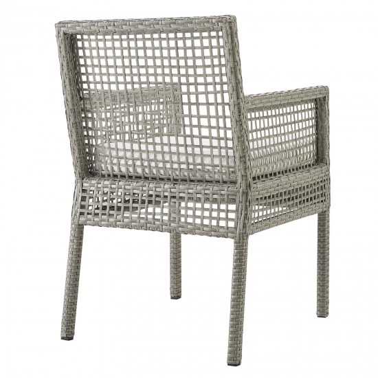 Aura Dining Armchair Outdoor Patio Wicker Rattan Set of 2