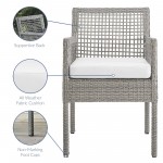 Aura Dining Armchair Outdoor Patio Wicker Rattan Set of 2