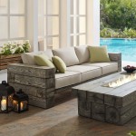 Manteo Rustic Coastal Outdoor Patio Sunbrella® Sofa