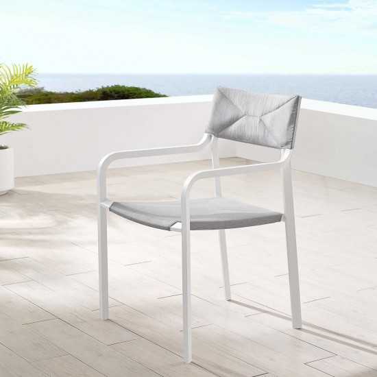 Raleigh Stackable Outdoor Patio Aluminum Dining Armchair