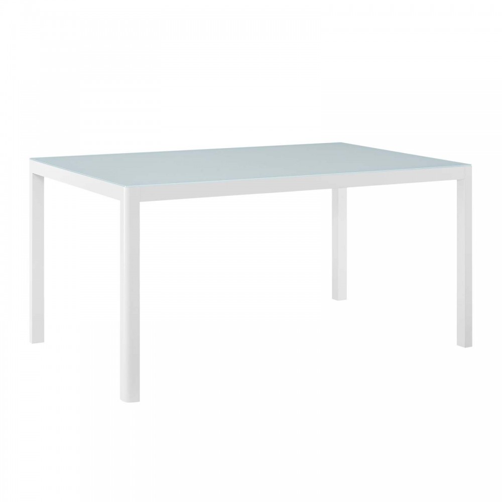 Raleigh 59" Outdoor Patio Aluminum Dining Table