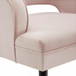 Traipse Button Tufted Open Back Performance Velvet Armchair