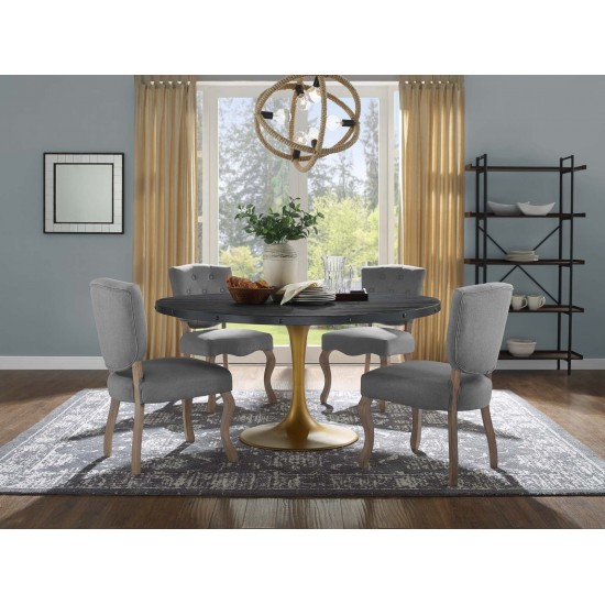 Drive 60" Oval Wood Top Dining Table