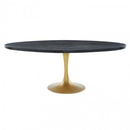 Drive 78" Oval Wood Top Dining Table