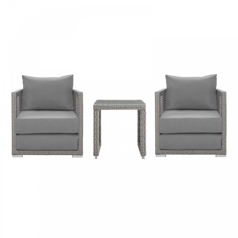 Aura 3 Piece Outdoor Patio Wicker Rattan Set Aura 3 Piece Outdoor Patio Wicker Rattan Set