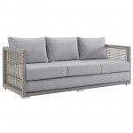 Aura 4 Piece Outdoor Patio Wicker Rattan Set