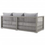 Aura 4 Piece Outdoor Patio Wicker Rattan Set