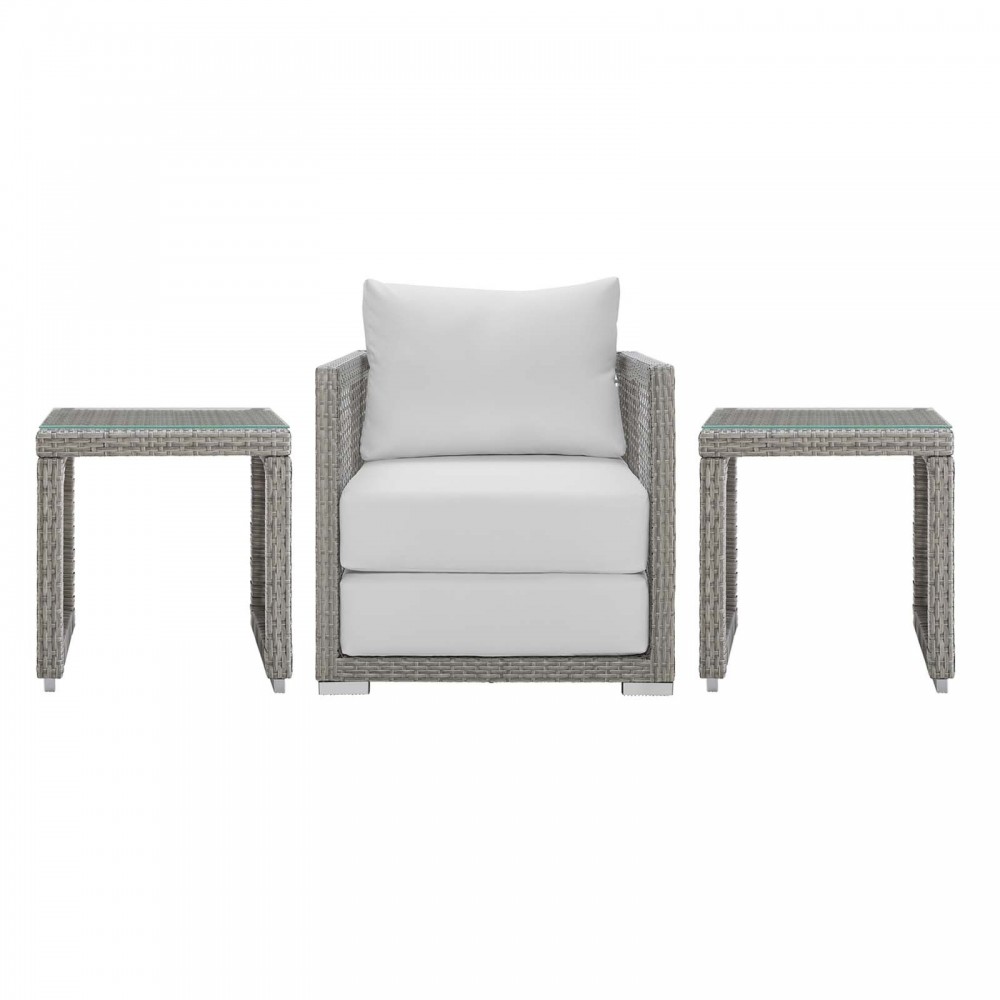 Aura 3 Piece Outdoor Patio Wicker Rattan Set Aura 3 Piece Outdoor Patio Wicker Rattan Set