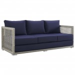 Aura 3 Piece Outdoor Patio Wicker Rattan Set