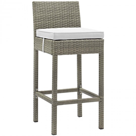 Conduit Bar Stool Outdoor Patio Wicker Rattan Set of 4