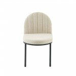 Isla Channel Tufted Upholstered Fabric Dining Side Chair