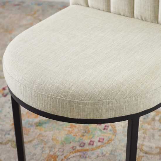 Isla Channel Tufted Upholstered Fabric Dining Side Chair