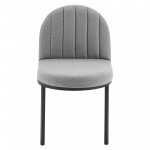 Isla Channel Tufted Upholstered Fabric Dining Side Chair