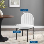 Isla Channel Tufted Upholstered Fabric Dining Side Chair